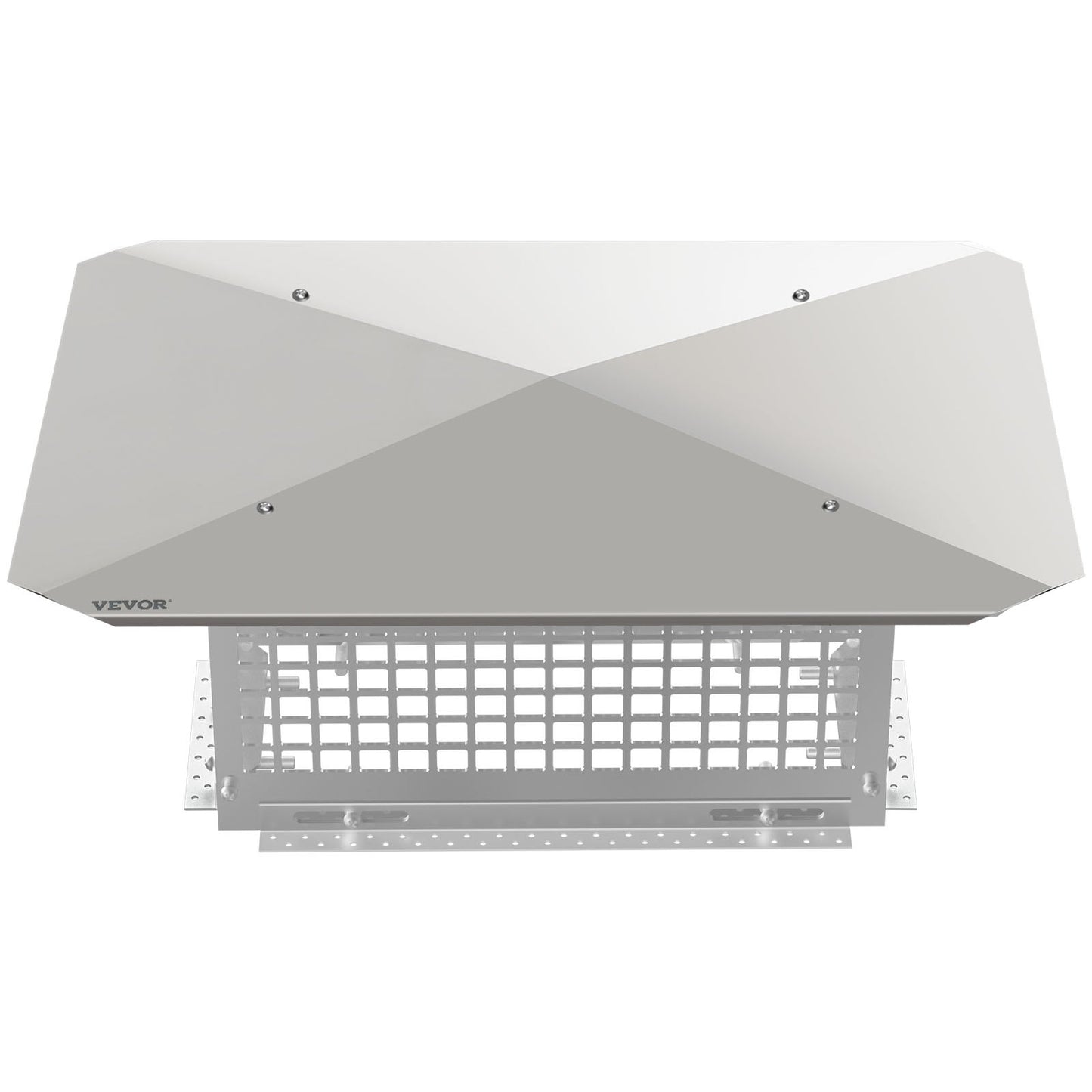 VEVOR Chimney Cap, 8 x 17 Flue Caps, 304 Stainless Steel Fireplace Chimney Cover, Adjustable Metal Spark Arrestor with Bolts Screws, Mesh Chimney Flue Cover for Outside Existing Clay Flue Tile