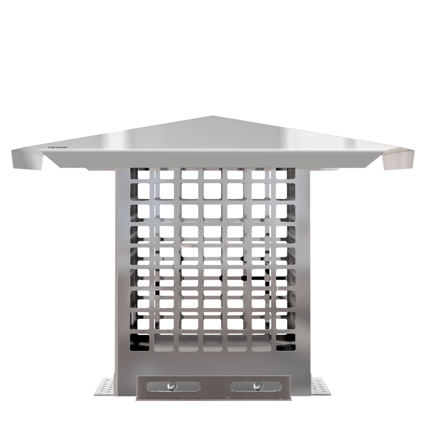 VEVOR Chimney Cap, 8 x 8 Flue Caps, 304 Stainless Steel Fireplace Chimney Cover, Adjustable Metal Spark Arrestor with Bolts Screws, Mesh Chimney Flue Cover for Outside Existing Clay Flue Tile