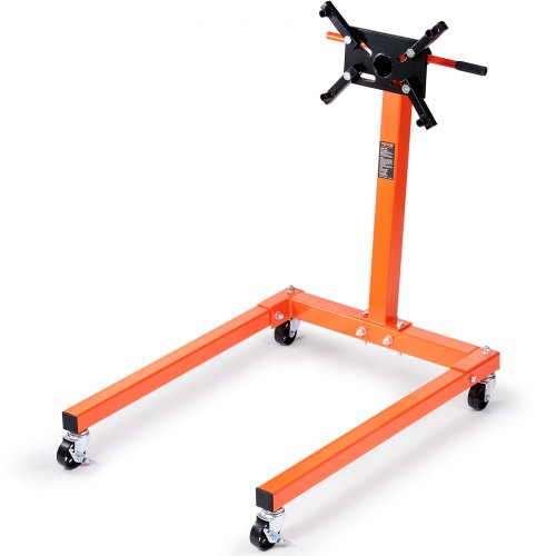 Engine Stand, 1300 lbs (3/5 Ton) Rotating Engine Motor Stand with 360 Degree Adjustable Head, Cast Iron Motor Hoist Dolly, 4-Caster, 4 Adjustable Arms, for Vehicle Maintenance, Auto Repair