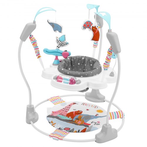Baby Bouncer, Baby Activity Center 360¡ã Rotation & Adjustable Height, Toddler Play Jumper with Developmental Toys, Music Lights Sounds, Baby SpaceSaver Jumperoo For Age 6 Months and Up