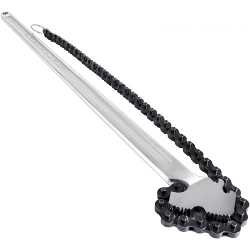 24inch Chain Wrench Carbon Steel Chain Pipe Wrench Heavy Duty 6.7 inch Diameter Capacity Chain Strap Filter Wrench