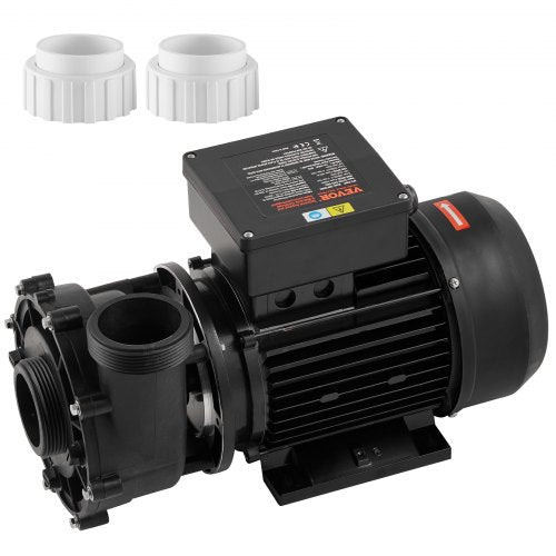 2 Speed SPA Pump, 48-Frame, AC 110-120V Hot Tub SPA Pump, 1.5HP/150GPM/42.65ft High Speed or 0.46HP/70GPM/9.18ft Low Speed, 2' Port 90¡ã Rotational Interface for Hot Tub, Tested to UL Standards