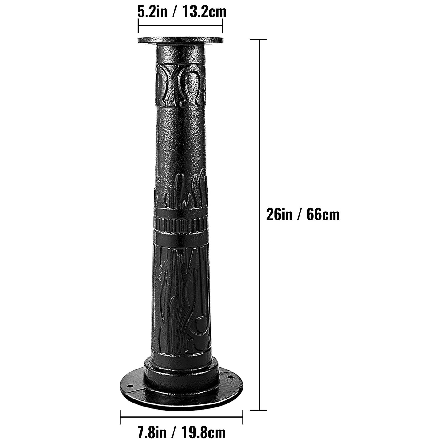 VEVOR Antique Hand Water Pump Stand Pitcher Pump Stand Cast Iron Well Pump Stand w/Pre-set 0.5 Holes for Easy Installation Old Fashion Pitcher Hand Pump Stand for Home Yard Pond Garden Outdoors Black