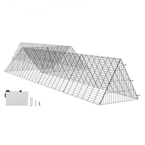 Chicken Tunnels, 287 x 78.7 x 24.2 inch(LxWxH) Chicken Tunnels for Yard, Portable Chicken Tunnels for Outside with Corner Frames, 2 Sets, Suitable for Chickens, Ducks, Rabbits