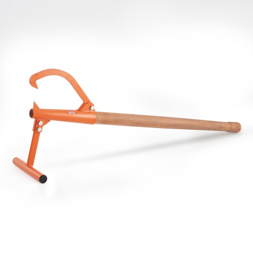 Timberjack, 46.5 in, Heavy Duty Log Lifter with Wooden Handle, Log Roller with Adjustable Cant Hook, Logging Tools Log Jack for Logs Ups to 15' Dia, Timber Jack for Rolling Cutting Lifting Logs