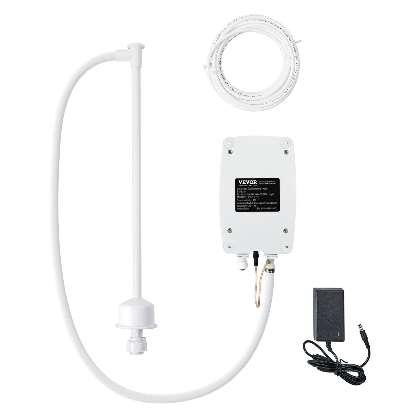 VEVOR Bottled Water Dispenser Pump System , 110V 20ft US Plug High Flow Bottled Water Pump with Single Inlet , Water Dispenser Pump Compatible Use with Coffee/Tea Machines, Ice Makers