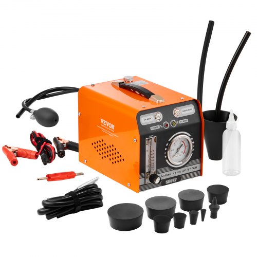 Automotive Smoke Machine Leak Detector, EVAP Smoke Machine Leak Tester with Built-in Air Pump, Pressure Gauge & Flow Meter, Dual-Mode Diagnostic Leak Detector for Vacuum, Fuel, Pipeline Testing