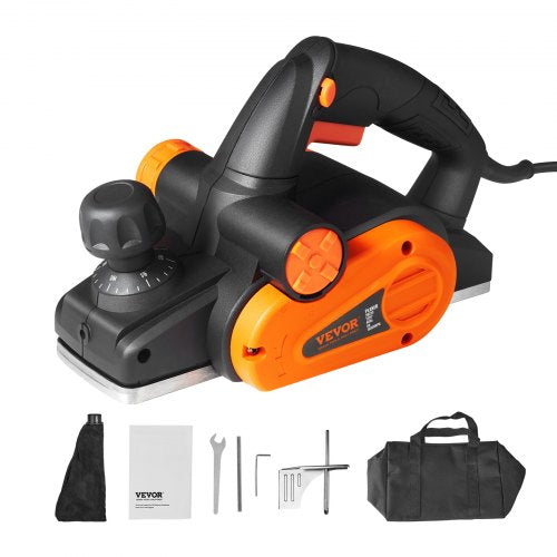 Electric Hand Planer, 3-1/4' width Corded Electric Hand Planer, 16500 RPM High-Speed Powerful Electric Handheld Planers for Woodworking, Wood Chamfer DIY, Smooth Finish Carpentry Tool, FCC-SDoC