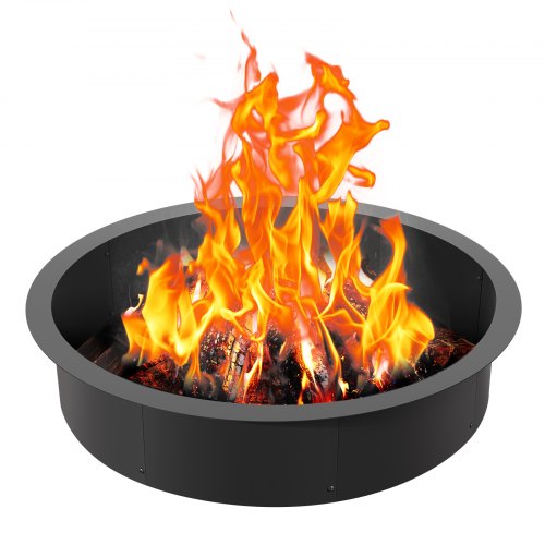 VEVOR Fire Pit Ring Round 40¡± Outer 36¡± Inner Steel Liner DIY Campfire Firepit