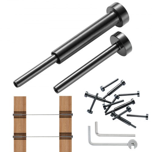 40 Pack Invisible Cable Railing kit, T316 Stainless Steel 1/8' Invisible Receiver and Swage Stud End for Cable Railing, Swage Tensioner 1/8' for Wood/Metal Post, Cable Railing Hardware, Black