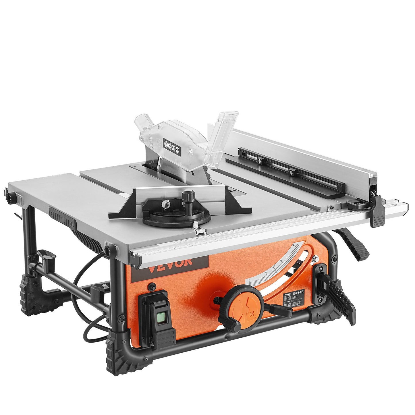VEVOR 10 Table Saw Electric Cutting Machine 4500RPM 25-in Rip Capacity Woodwork