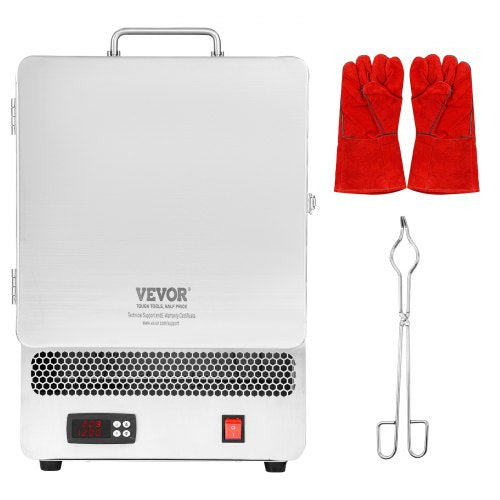 Tabletop Kiln Melter, 1500W Electric Kiln, 2192¨H Max Temperature, Precise Control, Stainless Steel, Gold Melting Furnace for Wax Casting, Clay DIY, Metal Tempering, Glazing on Pottery, Silver