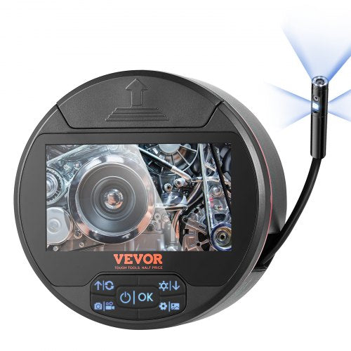 VEVOR Borescope Triple Lens Endoscope Camera with 4.3 IPS Screen 8 + 2 Lights