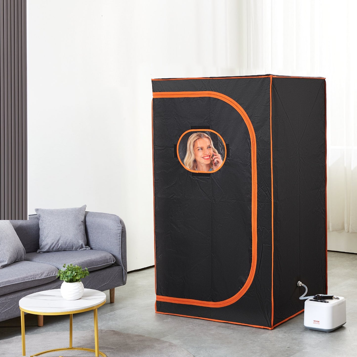 VEVOR Portable Steam Sauna Tent Full Size, 1000W Personal Sauna Blanket Kit for Home Spa, Detoxify & Soothing Heated Body Therapy, Time & Temperature Remote Control With Floor  Mat