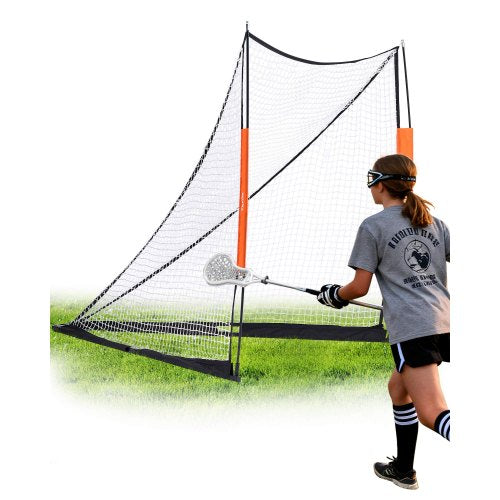 Lacrosse Goal, 6' x 6' Lacrosse Net, Portable Lacrosse Goal with Carry Bag, Fiberglass Rod Backyard Lacrosse Training Equipment, Easy Setup Collegiate Goal, Perfect for Youth Adult Training