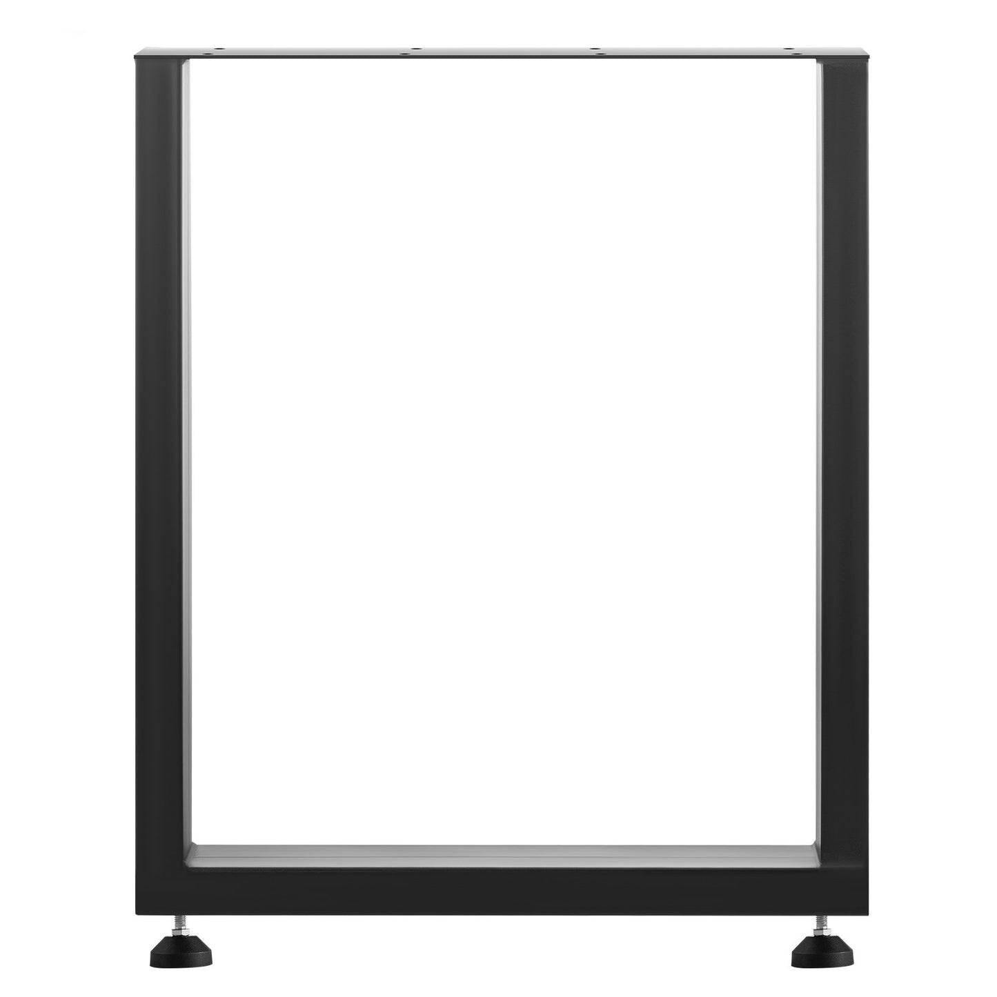 VEVOR Set of 2 Steel Table Legs, 28''Height 24''Wide Dining Table Legs, Heavy Duty 3.1 Width Box Section Square Table Legs, 28x24x3.1 Inch Black Color Industrial Country Style Metal Dining Legs