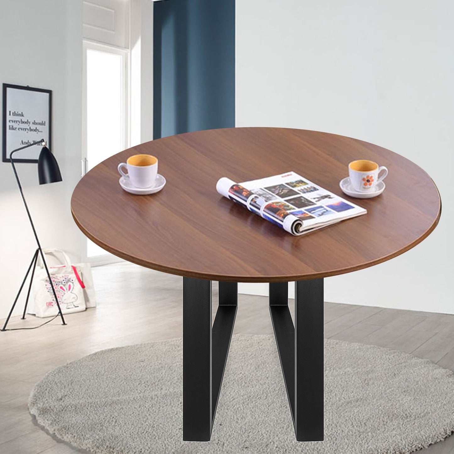VEVOR Set of 2 Steel Table Legs, 28''Height 35''Wide Dining Table Legs, Heavy Duty 3.1 Width Box Section Square Table Legs, 28x35x3.1 Inch Black Color Industrial Country Style Metal Dining Legs
