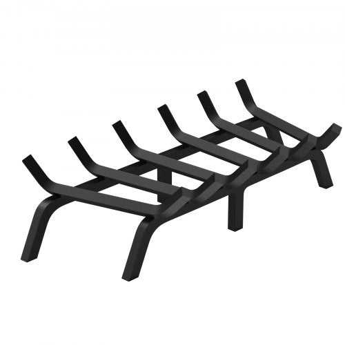 VEVOR Fireplace Log Grate, 27 inch Heavy Duty Fireplace Grate with 6 Support Legs, 3/4¡¯¡¯ Solid Powder-coated Steel Bars, Log Firewood Burning Rack Holder for Indoor and Outdoor Fireplace