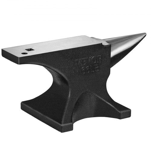 Single Horn Anvil, 66Lbs Cast Steel Anvil, High Hardness Rugged Round Horn Anvil Blacksmith, with Round and Square Hole, Large Countertop and Stable Base, Metalsmith Tool for Bending and Shaping