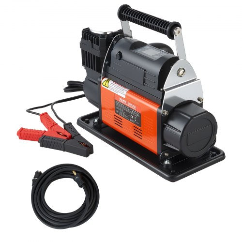 12V Heavy Duty Air Compressor, Auto-Stop Portable Tire Inflator with LCD Digital Display, 7.14 CFM 150PSI Offroad Air Pump with Adapters for Trucks Car SUV 4 x 4 Vehicle RV