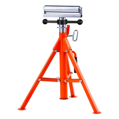 Roller Stand, Heavy Duty 2500 LBS Load Capacity, 27.6'-52' Height Adjustable, 45# Steel Folding Roller Support Stand for Pipes, Wooden Boards