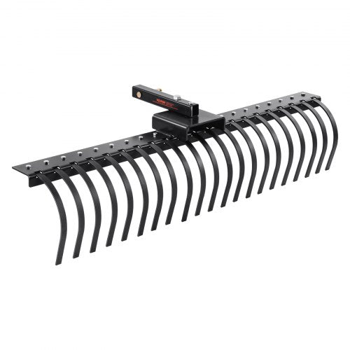 Tow Behind Landscape Rake, 60' Tow Dethatcher with 21 Steel Coil Tines, Lawn Dethatcher Rake Attaches to 48' or 60' Toolbars and 3-point Suspension Systems, for Leaves, Pine Needles, and Grass