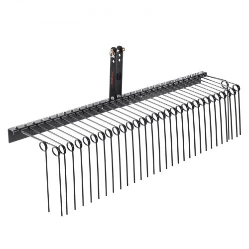 Tow Behind Landscape Rake, 72' Tow Dethatcher with 32 Steel Tines, Lawn Dethatcher Rake Attaches to Category 1, 3 Point Hitch for Tractor, for Leaves, Pine Needles, Straw, and Grass