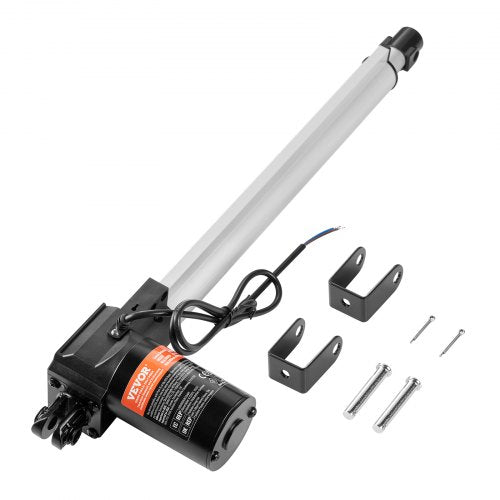 Linear Actuator 12V, 14 Inch Heavy Duty 1320lbs/6000N Linear Actuator, 0.19'/s Linear Motion Actuator with Mounting Bracket & IP44 Protection for Electric Door Industrial Machinery Vessels Cargo