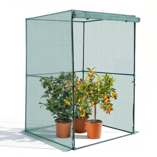 Crop Cage, 3.9 x 3.9 x 5.9 ft Plant Protection Tent with Zippered Door, Wind-Resistant Tall Crop Cage, Easy to Install, Outdoor Raised Bed Cover, Tomato Plant Netting for Garden Patio Lawn
