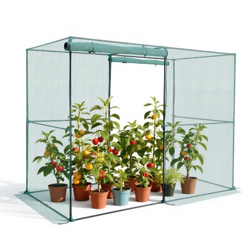 Crop Cage, 7.8 x 3.9 x 5.9 ft Plant Protection Tent with Zippered Door, Wind-Resistant Tall Crop Cage, Easy to Install, Outdoor Raised Bed Cover, Tomato Plant Netting for Garden Patio Lawn