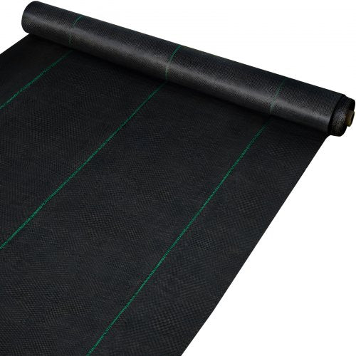 VEVOR 6.5FTx300FT Premium Weed Barrier Fabric Heavy Duty 3OZ, Woven Weed Control Fabric, High Permeability Good for Flower Bed, Geotextile Fabric for Underlayment, Polyethylene Ground Cover