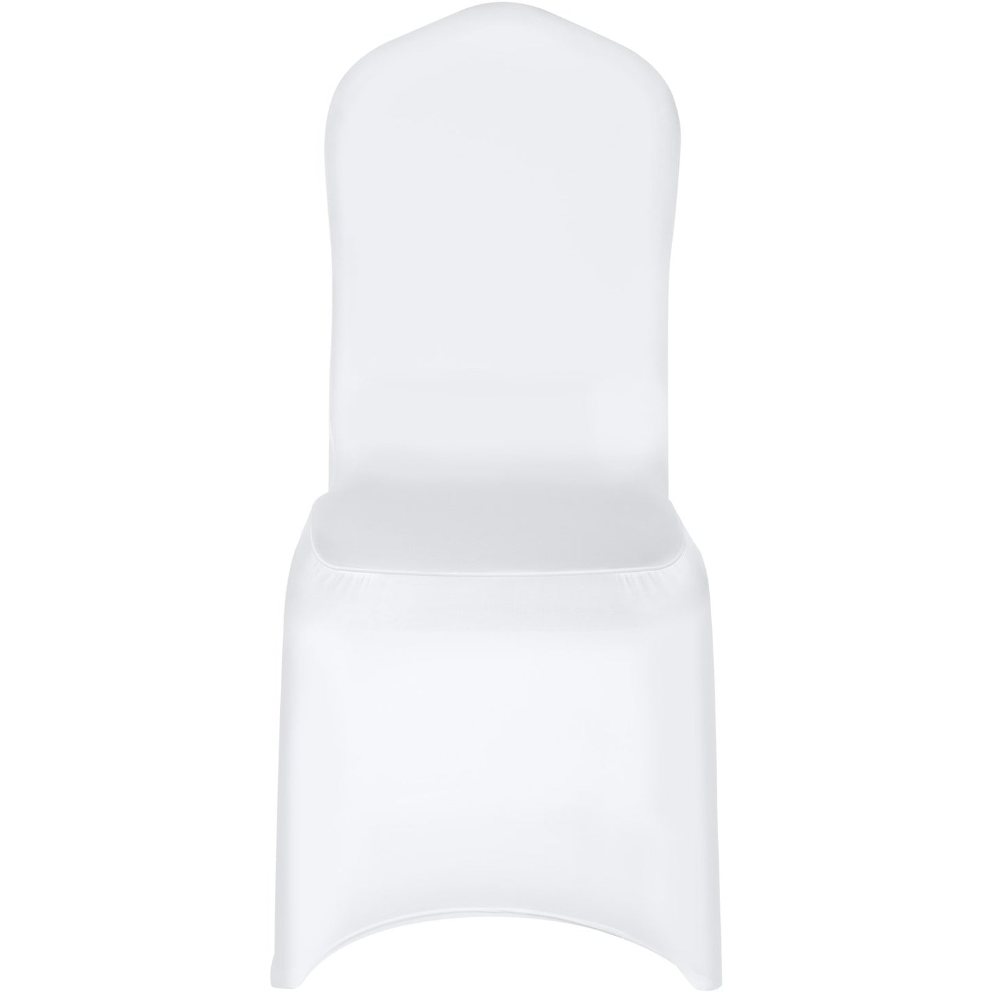 VEVOR 100 Pcs White Chair Covers Polyester Spandex Chair Cover Stretch Slipcovers for Wedding Party Dining Banquet Flat-Front Chair Covers