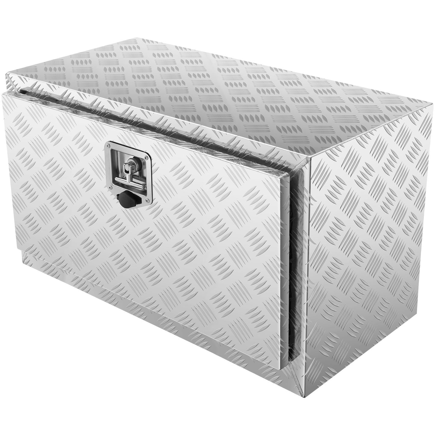 VEVOR Underbody Truck Box, 30¡_14¡_16 Pickup Storage Box, Heavy Duty Aluminum Diamond Plate Tool Box with Lock and Keys, Waterproof Trailer Storage Box with T-Handle Latch for Truck, Van, Trailer