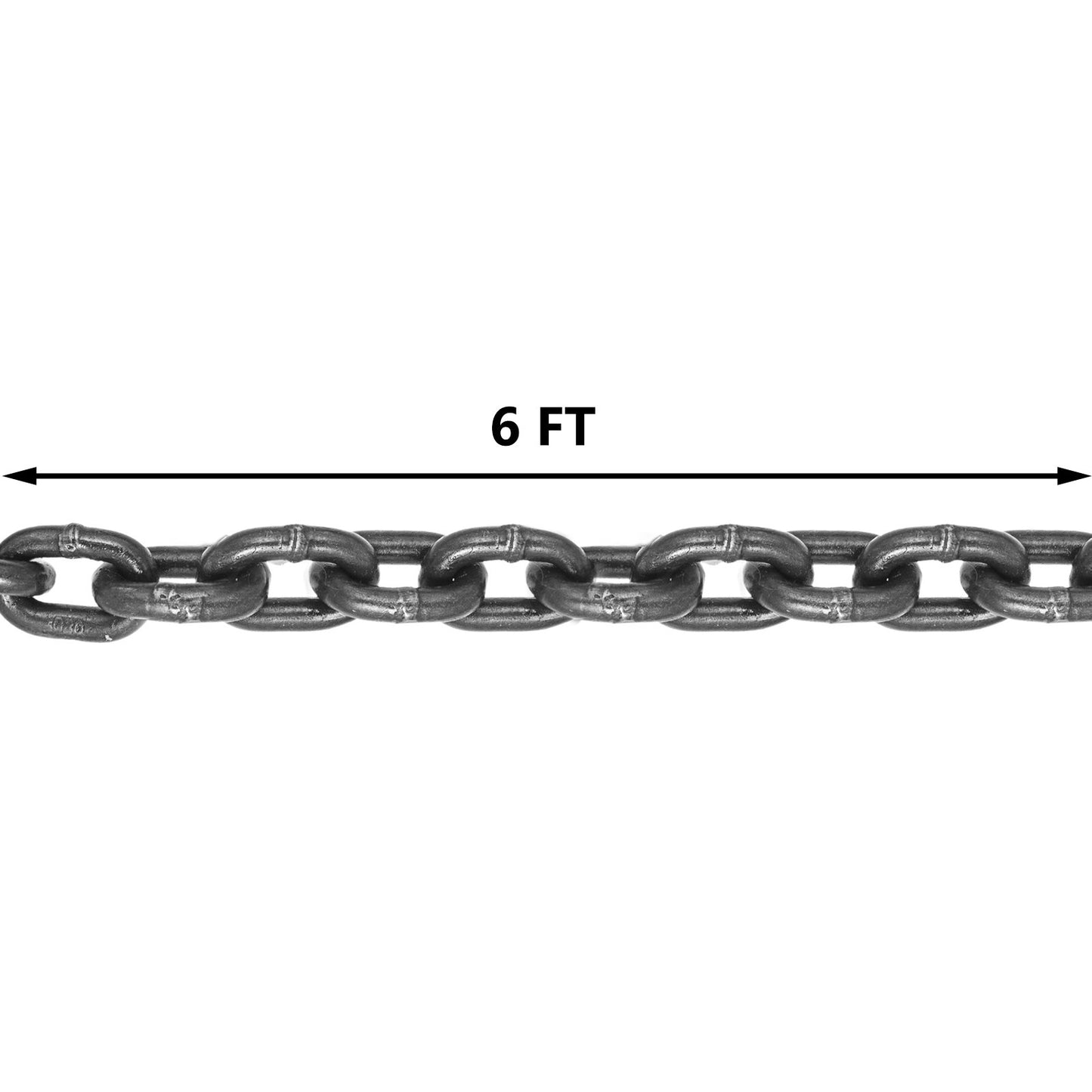 VEVOR 6FT Chain Sling 5/16 in x 6 ft Double Leg with Grab Hooks Sling Chain 3T Capacity Double Leg Chain Sling Grade80 (0.31In x 6Ft Double Leg Sling)