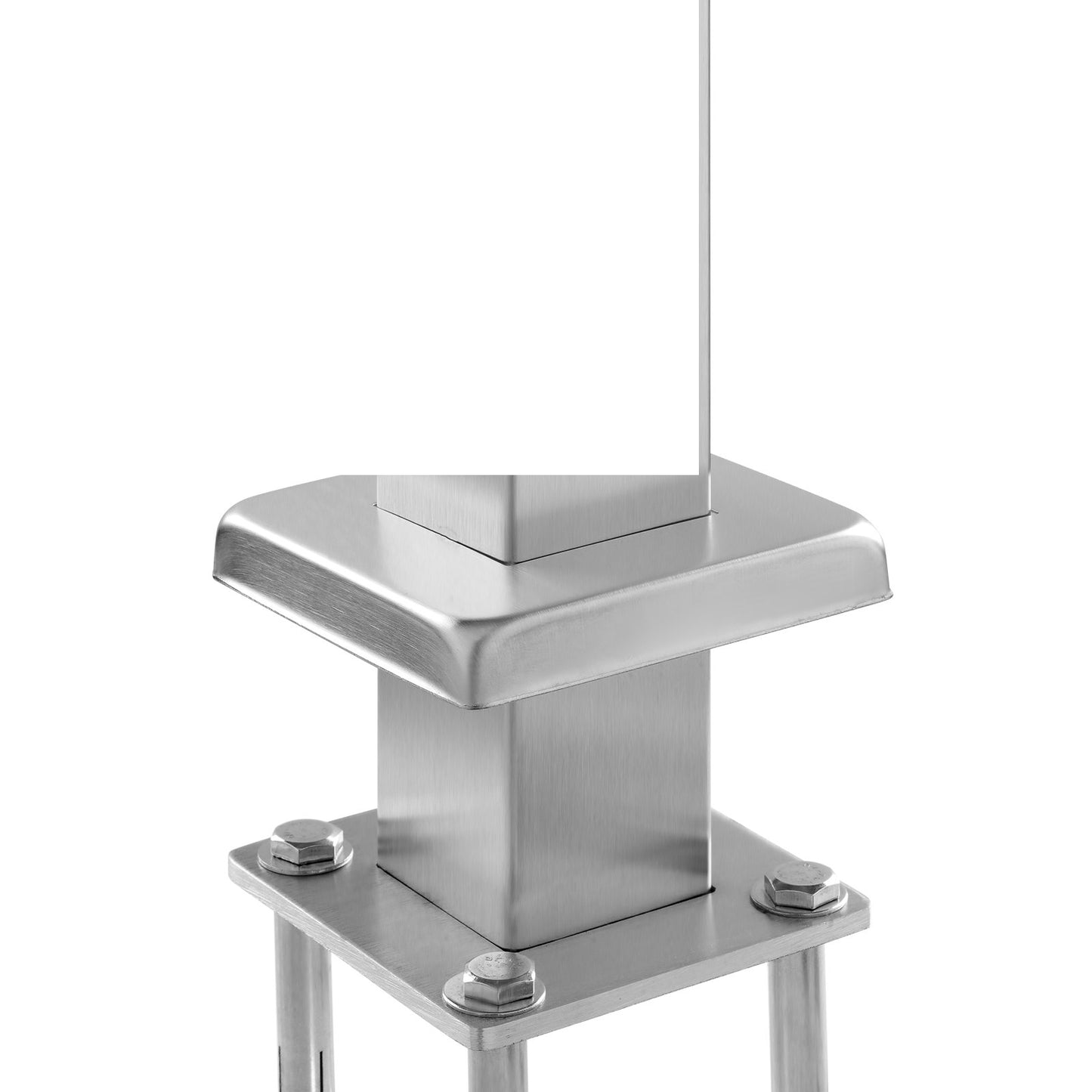VEVOR Cable Railing Post Level Deck Stair Post 42 x 1.97 x 1.97 Cable Handrail Post Stainless Steel Wire Drawing Deck Railing Pre-Drilled Pickets with Mounting Bracket Stair Railing Kit Sliver