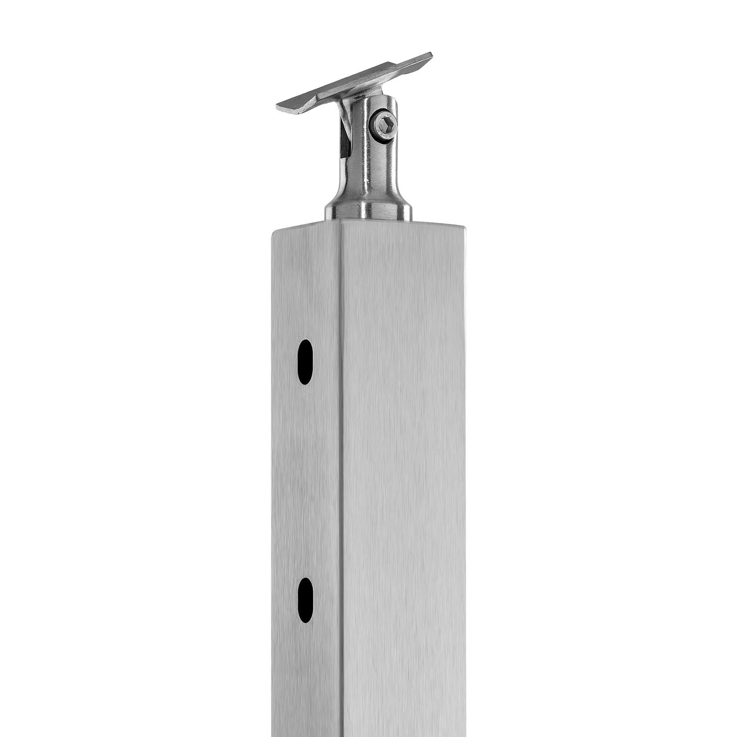 VEVOR Cable Railing Post Level Deck Stair Post 42 x 1.97 x 1.97 Cable Handrail Post Stainless Steel Wire Drawing Deck Railing Pre-Drilled Pickets with Mounting Bracket Stair Railing Kit Sliver