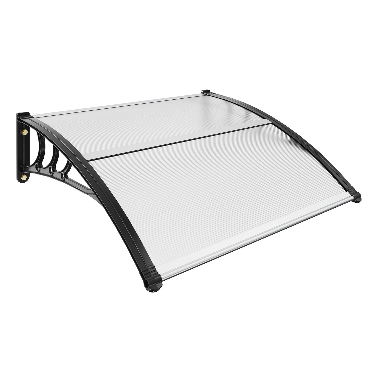 VEVOR Window Door Awning Canopy 40 x 40, UPF 50+ Polycarbonate Entry Door Outdoor Window Awning Exterior, Front Door Overhang Awning for Sun Shutter, UV, Rain, Snow Protection, Hollow Sheet