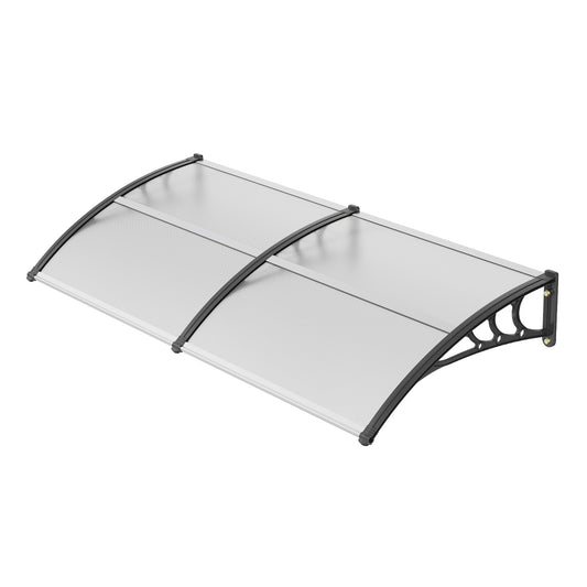 VEVOR Window Door Awning Canopy 40 x 80, UPF 50+ Polycarbonate Entry Door Outdoor Window Awning Exterior, Front Door Overhang Awning for Sun Shutter, UV, Rain, Snow Protection, Hollow Sheet