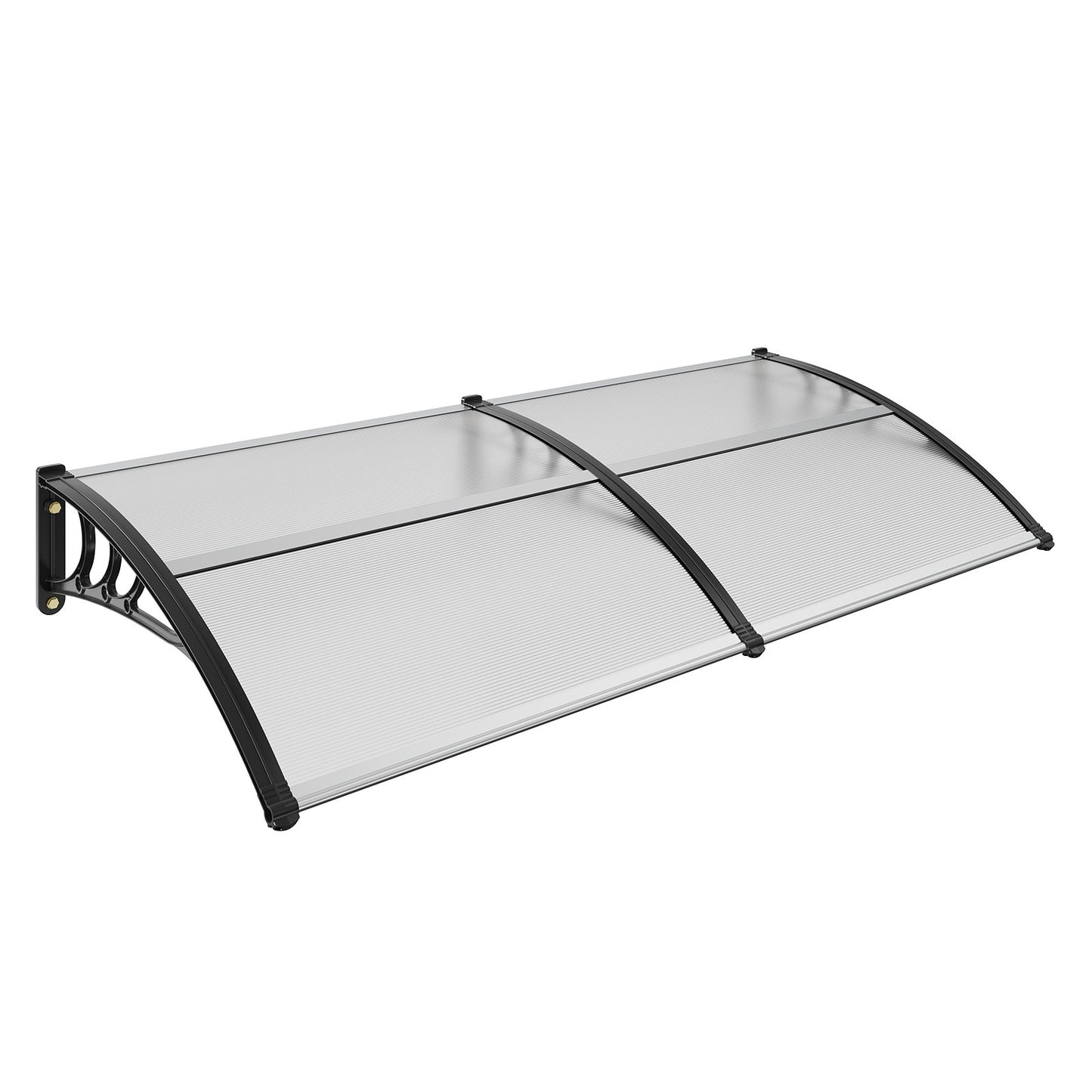 VEVOR Window Door Awning Canopy 40 x 80, UPF 50+ Polycarbonate Entry Door Outdoor Window Awning Exterior, Front Door Overhang Awning for Sun Shutter, UV, Rain, Snow Protection, Hollow Sheet