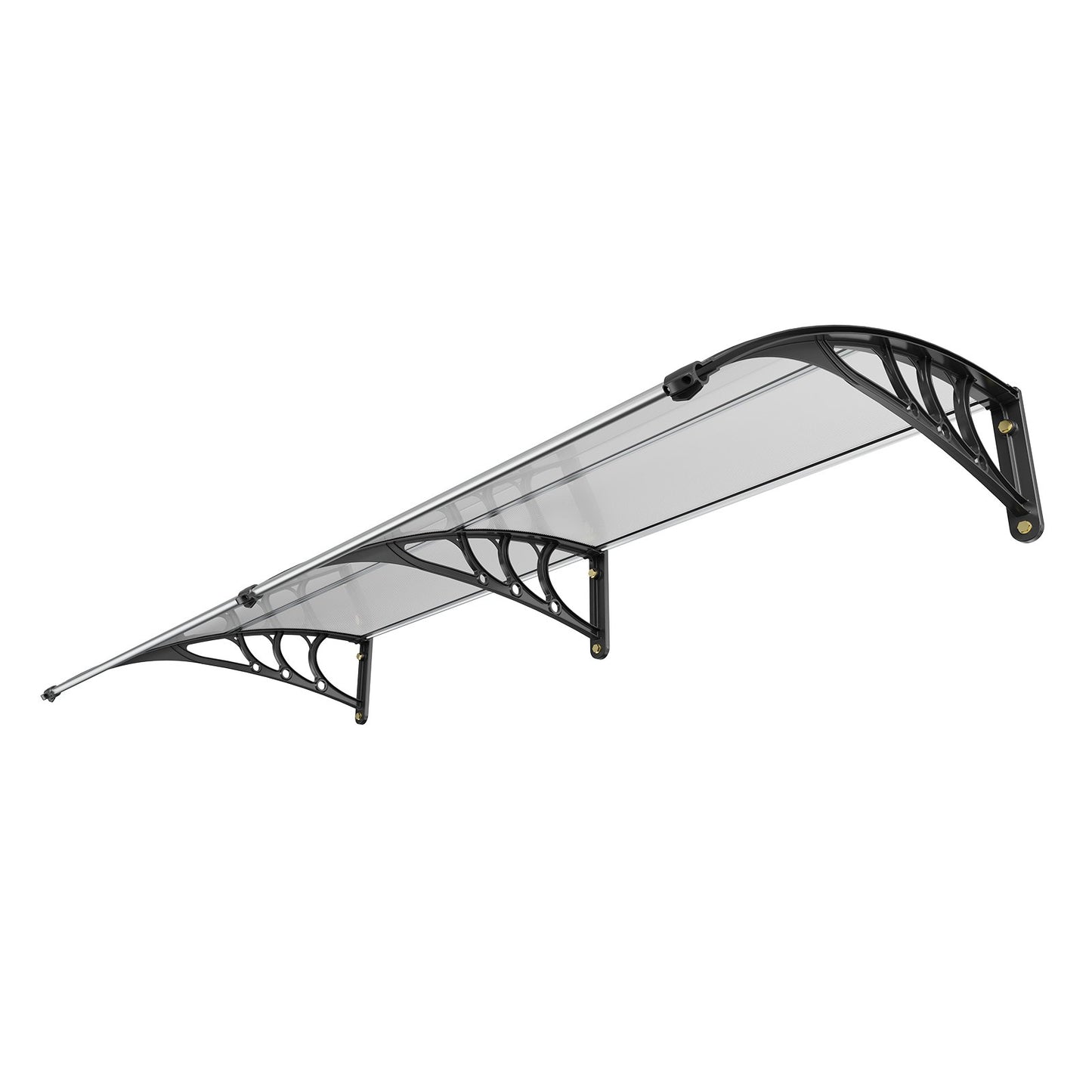 VEVOR Window Door Awning Canopy 40 x 80, UPF 50+ Polycarbonate Entry Door Outdoor Window Awning Exterior, Front Door Overhang Awning for Sun Shutter, UV, Rain, Snow Protection, Hollow Sheet