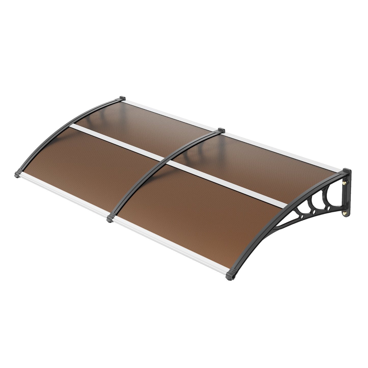 VEVOR Window Door Awning Canopy 80 x 40, UPF 50+ Polycarbonate Entry Door Outdoor Window Awning Exterior, Front Door Overhang Awning for Sun Shutter, UV, Rain, Snow Protection, Hollow Sheet