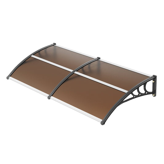 VEVOR Window Door Awning Canopy 80 x 40, UPF 50+ Polycarbonate Entry Door Outdoor Window Awning Exterior, Front Door Overhang Awning for Sun Shutter, UV, Rain, Snow Protection, Hollow Sheet