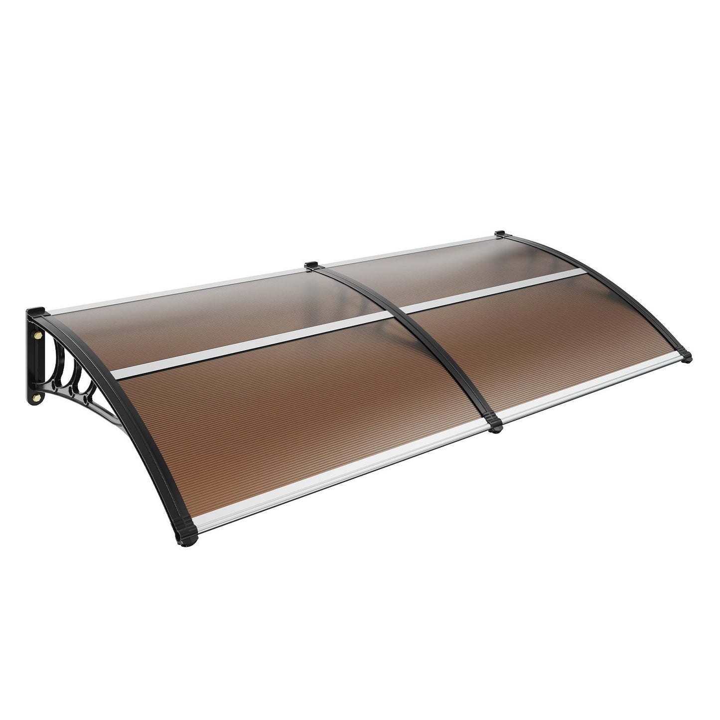 VEVOR Window Door Awning Canopy 80 x 40, UPF 50+ Polycarbonate Entry Door Outdoor Window Awning Exterior, Front Door Overhang Awning for Sun Shutter, UV, Rain, Snow Protection, Hollow Sheet