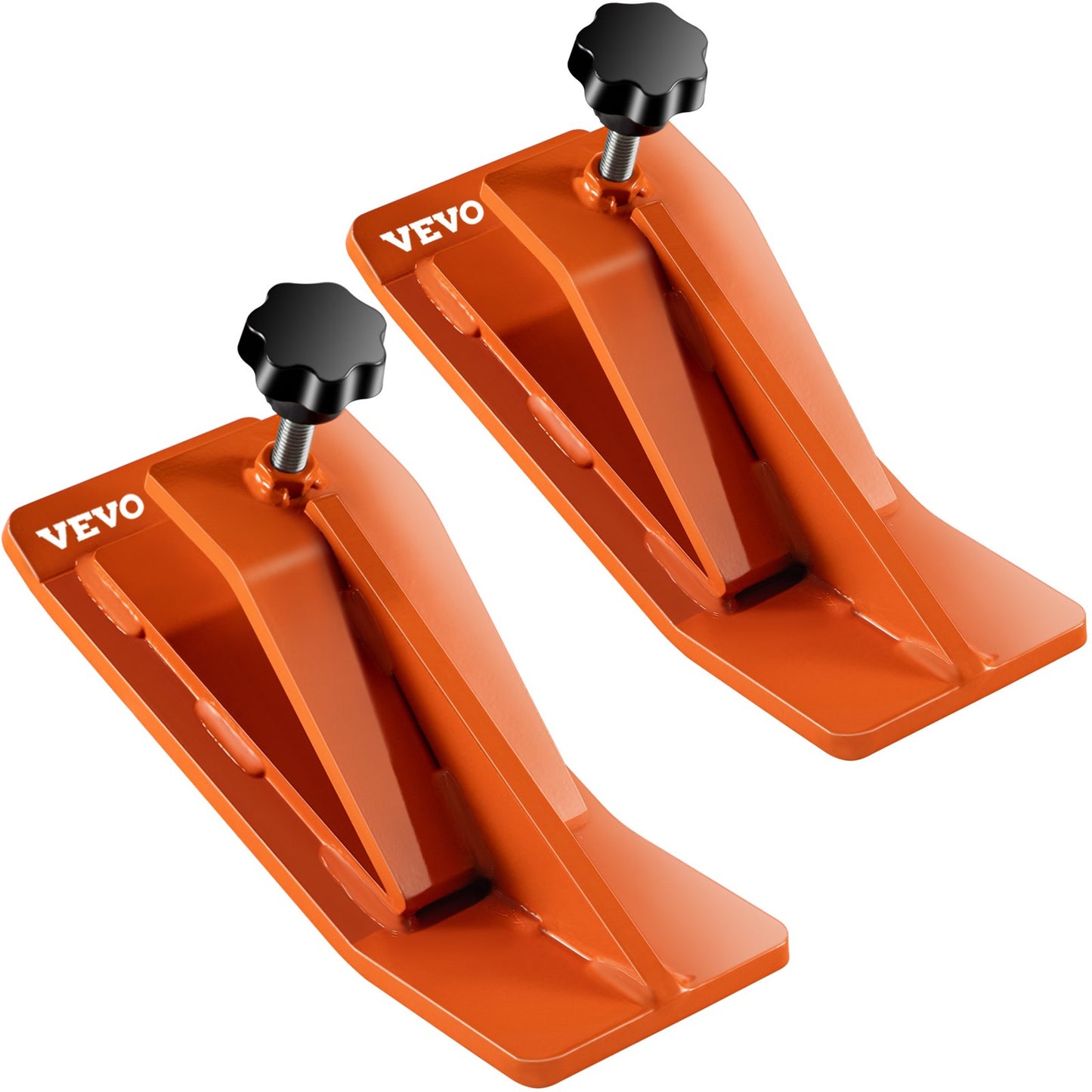 VEVOR Tractor Bucket Protector, 2pcs Ski Edge Protector, 12 Long Turf Tamer Skid Protector, 4 Width, Heavy Duty Steel Bucket Attachment for Snow Leaves Removal, Spreading Gravel, Orange