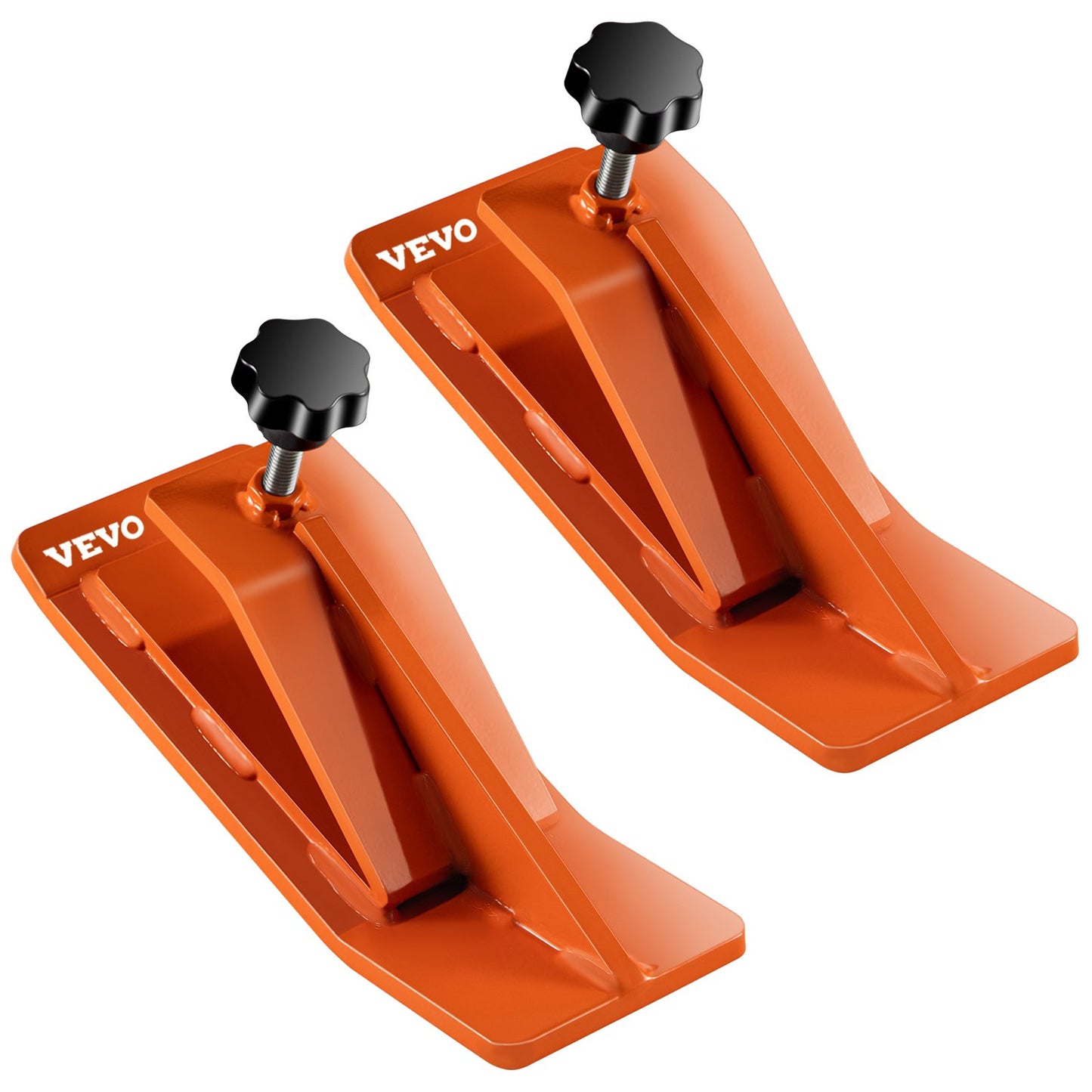 VEVOR Tractor Bucket Protector, 2pcs Ski Edge Protector, 12 Long Turf Tamer Skid Protector, 4 Width, Heavy Duty Steel Bucket Attachment for Snow Leaves Removal, Spreading Gravel, Orange